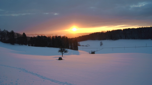 Sonnenuntergang bei Girenbad