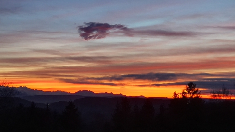 Sonnenuntergang von Girenbad bei Turbenthal