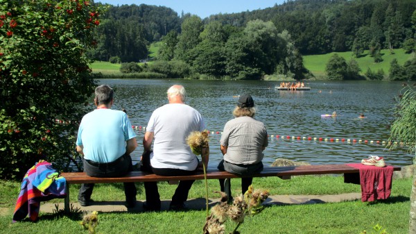 Bewohner im Strandbad Bichelsee